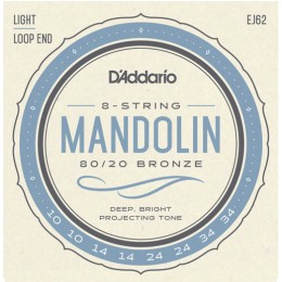 D'Addario EJ62 80/20 Bronze Mandolin Strings Light 10-34