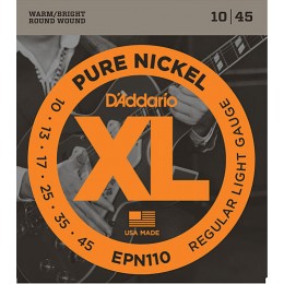 D'Addario EPN110 Pure Nickel, Regular Light, 10-45 Strings