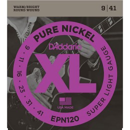 D'Addario EPN120 Pure Nickel, Super Light, 9-41 Strings