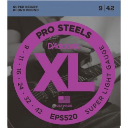 D'Addario EPS520 ProSteels, Super Light, 9-42 Strings