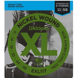 D'Addario EXL117 Nickel Wound Medium Top/Extra-Heavy Bottom 11-56