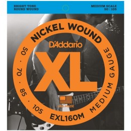 D'Addario-EXL160M-Medium-Scale-Nickel-Bass-Guitar-Strings-Front