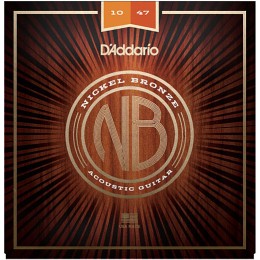 D'Addario Nickel Bronze Wound NB1047 Acoustic Strings 10-47