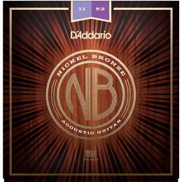 D'Addario Nickel Bronze Wound NB1152 Acoustic Strings 11-52