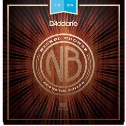 D'Addario Nickel Bronze Wound NB1253 Acoustic Strings 12-53