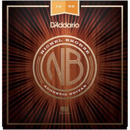 D'Addario Nickel Bronze Wound NB1256 Acoustic Strings 12-56