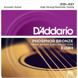 D'Addario EJ38H Phosphor Bronze High Strung Nashville Tuning Strings