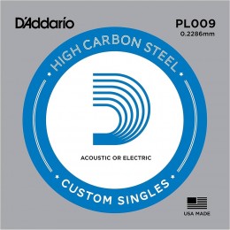 D'Addario PL009 Single Plain Steel String .009