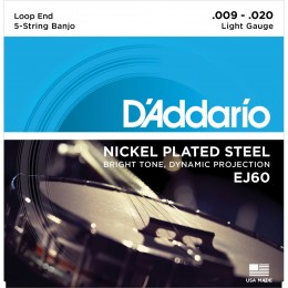 D'Addario EJ60 5-String Banjo Strings