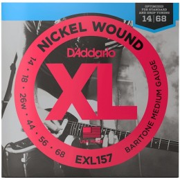 D'addario EXL157 Baritone Electric Guitar Strings Medium Gauge Front