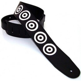 DSL BUEYE25-15-45 Leather Strap Black with Bullseye 2.5 Inches