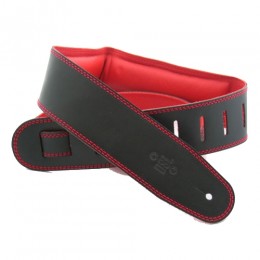 DSL GEG25-15-6 Leather Strap Black with Red Backing 2.5 Inches