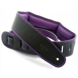 DSL GEG25-15-9 Leather Strap Black with Purple Backing 2.5 Inches