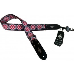 DSL JAC20 Nordic Red Jacquard Guitar Strap