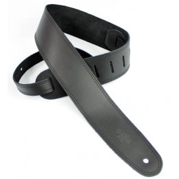 DSL SGE25-15-1 Leather Strap Black with Black Stitching 2.5 Inches