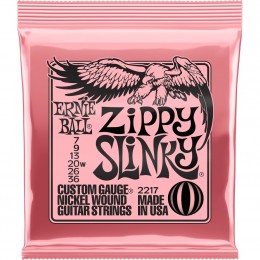 Ernie Ball Zippy Slinky Nickel Wound Electric Guitar Strings 7-36 Gauge Front