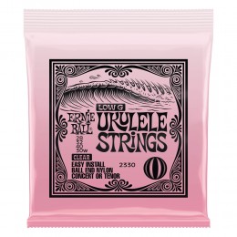 Ernie Ball Concert/Tenor Wound Low G Nylon Ball End Ukulele Strings Clear