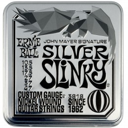 Ernie Ball John Mayer Silver Slinky Signature Electric Guitar Strings 10.5-47 3-Pack Tin