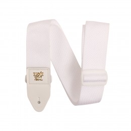 Ernie Ball Polypro Guitar Strap White with White