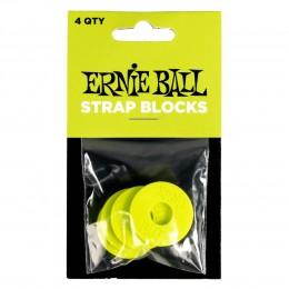 Ernie Ball Strap Blocks 4 Pack Green Front