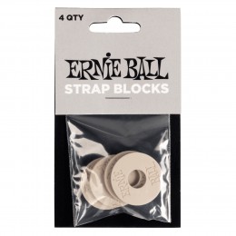 Ernie Ball Strap Blocks 4 Pack Grey Front