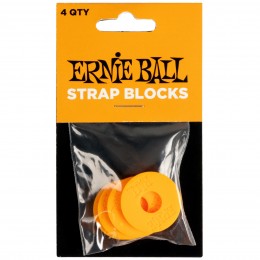Ernie Ball Strap Blocks 4 Pack Orange