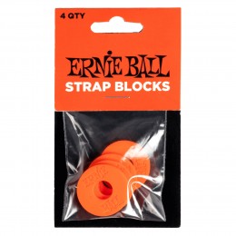Ernie Ball Strap Blocks 4pk Red Front