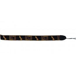 Fender 2 Inch Monogram Guitar Strap Black Yellow Brown