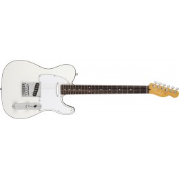 Fender American Ultra Telecaster Arctic Pearl Rosewood Front