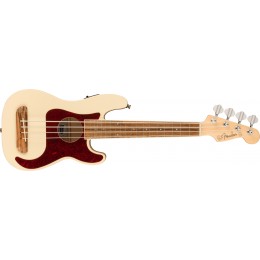 Fender Fullerton Precision Bass Ukulele Olympic White Front
