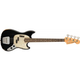 Fender JMJ Road Worn Mustang Bass Black Front