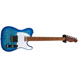 Fender Limited Edition MIJ Hybrid II Telecaster Quilt Aquamarine, Roasted Maple