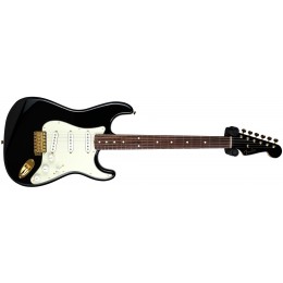 Fender Limited Edition MIJ Traditional II '60s Stratocaster Black w/Matching Headstock, Gold Hardware
