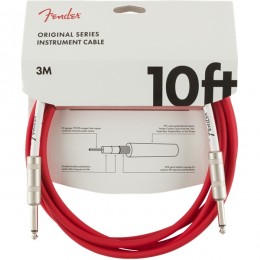 Fender Original Series Instrument Cable 10 Foot Fiesta Red Front