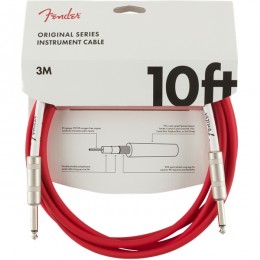 Fender Original Series Instrument Cable 10 Foot Fiesta Red Front