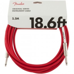 Fender Original Series Instrument Cable 18.6 Foot Fiesta Red Front