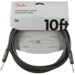 Fender Professional Series Instrument Cable Straight Straight 10 Foot Black Front