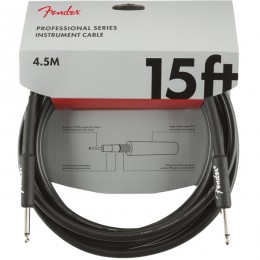 Fender Professional Series Instrument Cable Straight Straight 15 Foot Black Front