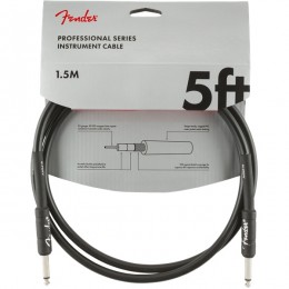 Fender Professional Series Instrument Cable Straight Straight 5 Foot Black Front