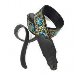 Franklin 2.5" Retro Folk Deluxe Guitar Strap Turquoise