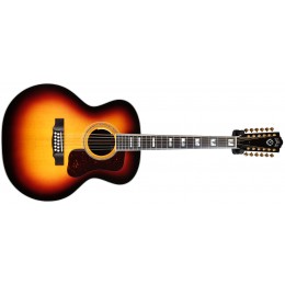 Guild F-512E Rosewood Antique Burst Front