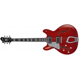 Hagstrom Super Viking Left Handed Wild Cherry Transparent