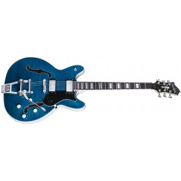 Hagstrom Tremar Viking Deluxe Cloudy Seas Front Angle