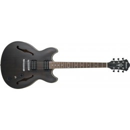 Ibanez AS53-TKF Transparent Black Flat Artcore Semi Acoustic Guitar Front