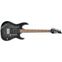 Ibanez GRX70QA-TKS Transparent Black Burst Front