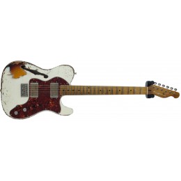Kauffmann '56 T Thinline Olympic White Over 3 Tone Sunburst Heavy Relic