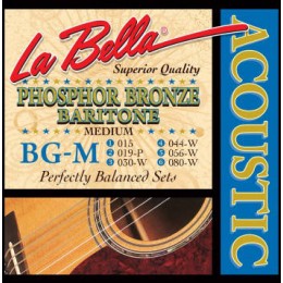 La Bella BG-M Baritone Guitar Strings Phosphor Bronze Medium