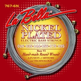 La Bella 767-6N Bass VI Nickel Plated Round Wound 26-95