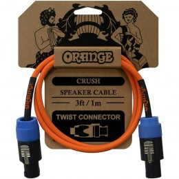 Orange Crush 3ft Speaker Cable, Twist Connector to Twist Connector (Speakon)