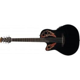 Ovation CE44L-5 Celebrity Elite Left Handed Mid Depth Black Front